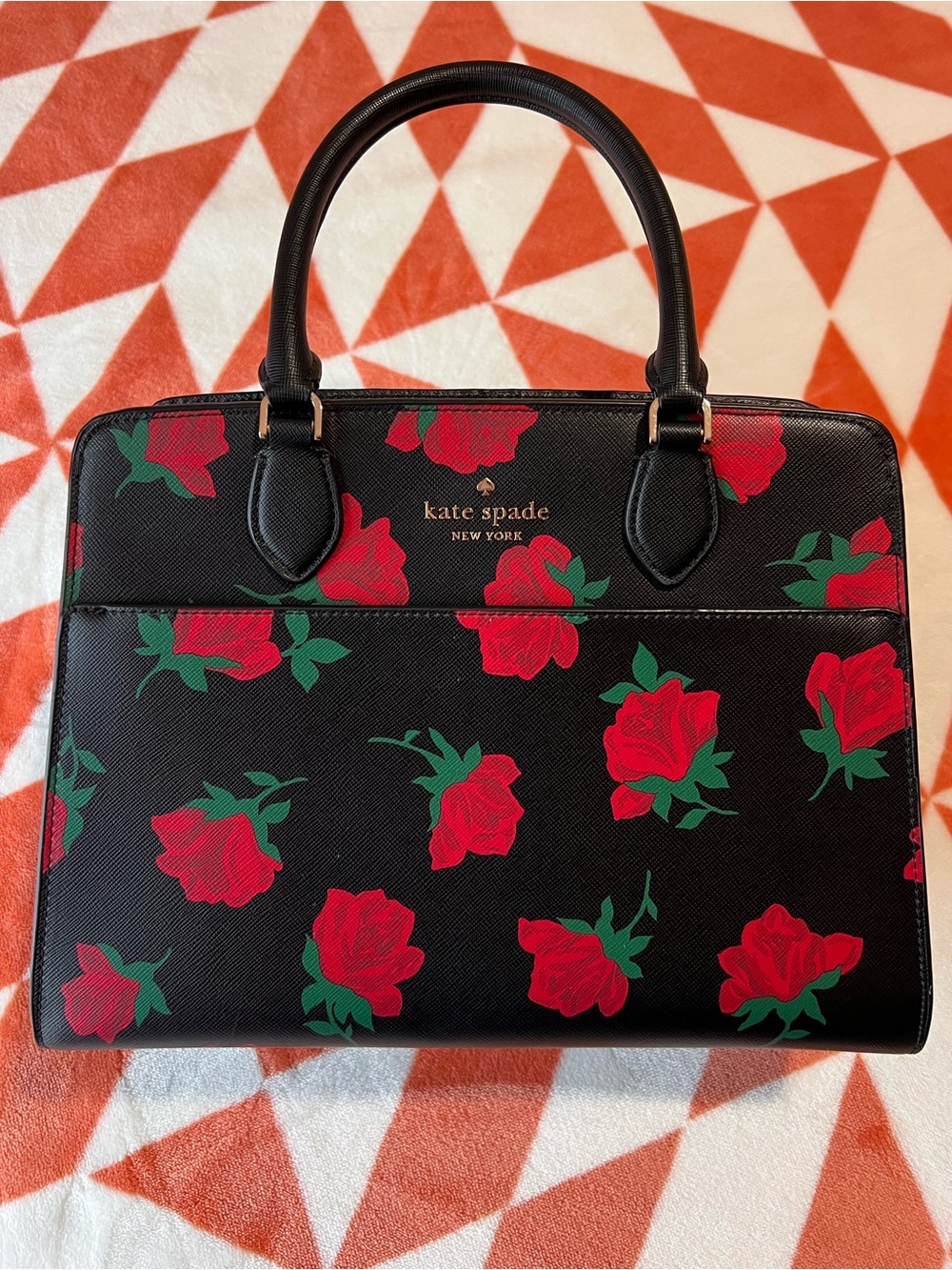 Kate Spade Madison Rose printed satchel